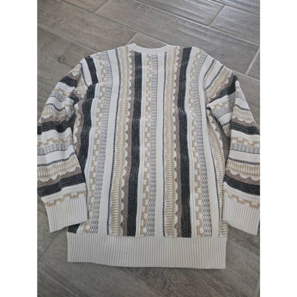 Mens Hollister Coogi Style Sweater Size XS Beige Gray - Picture 5 of 6